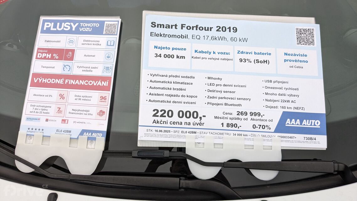Smart EQ forfour z bazaru AAA Auto