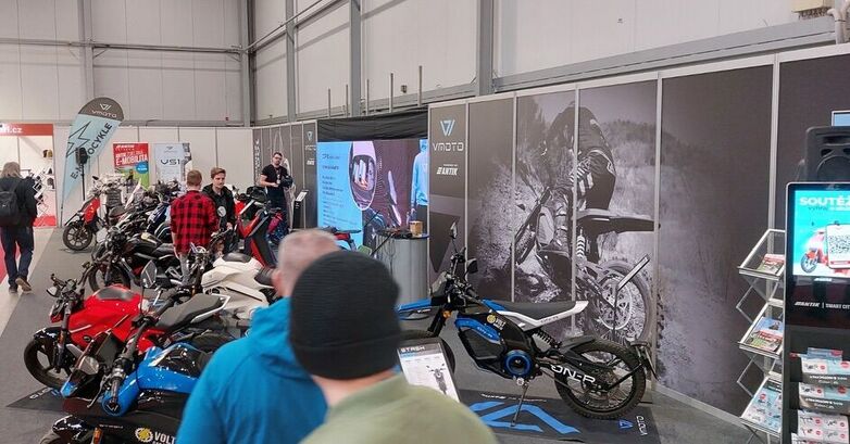 Stánek Vmoto na veletrhu Motocykl 2025