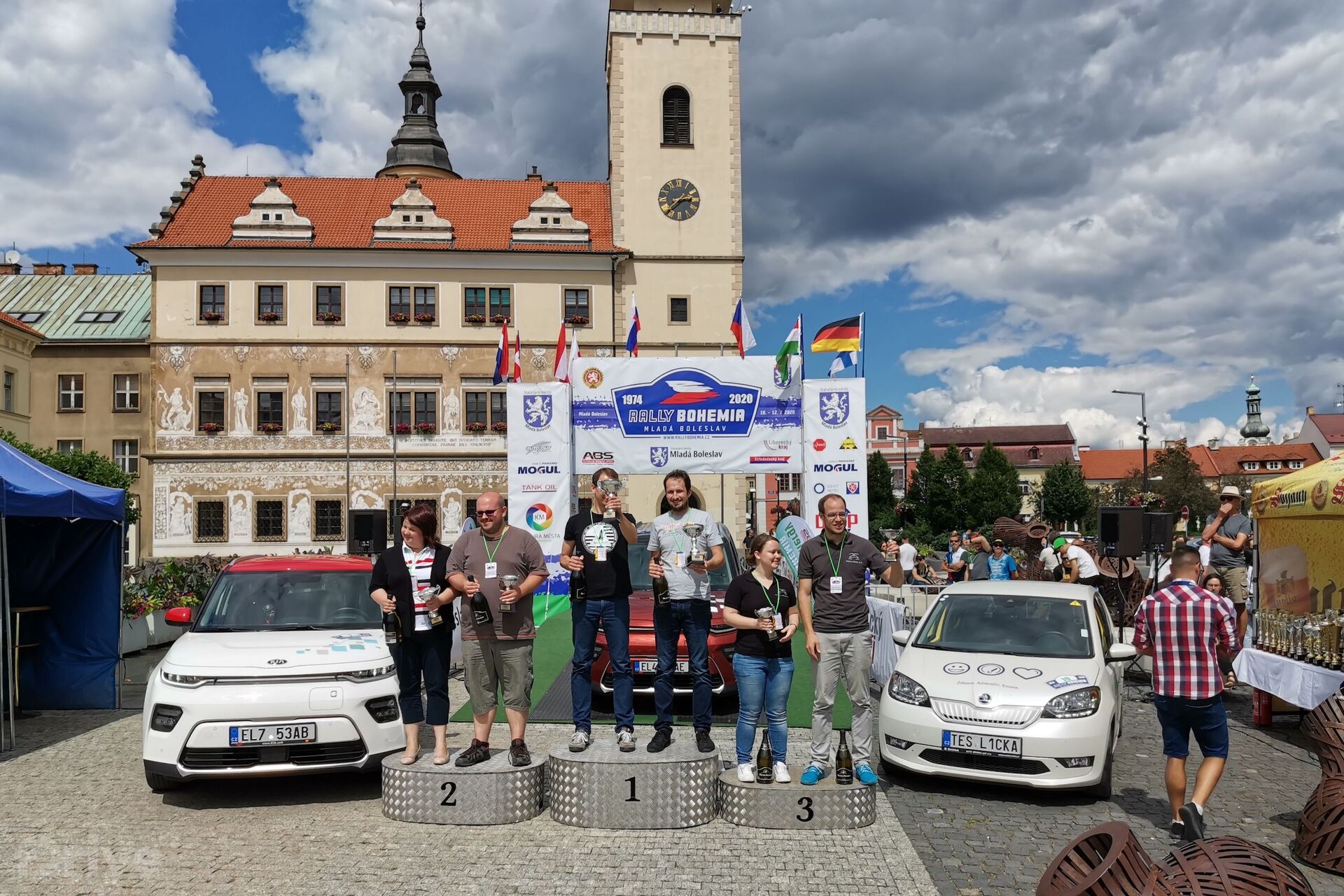 Stupně vítězů v hodnocení spotřeby ECO energy Rally Bohemia
