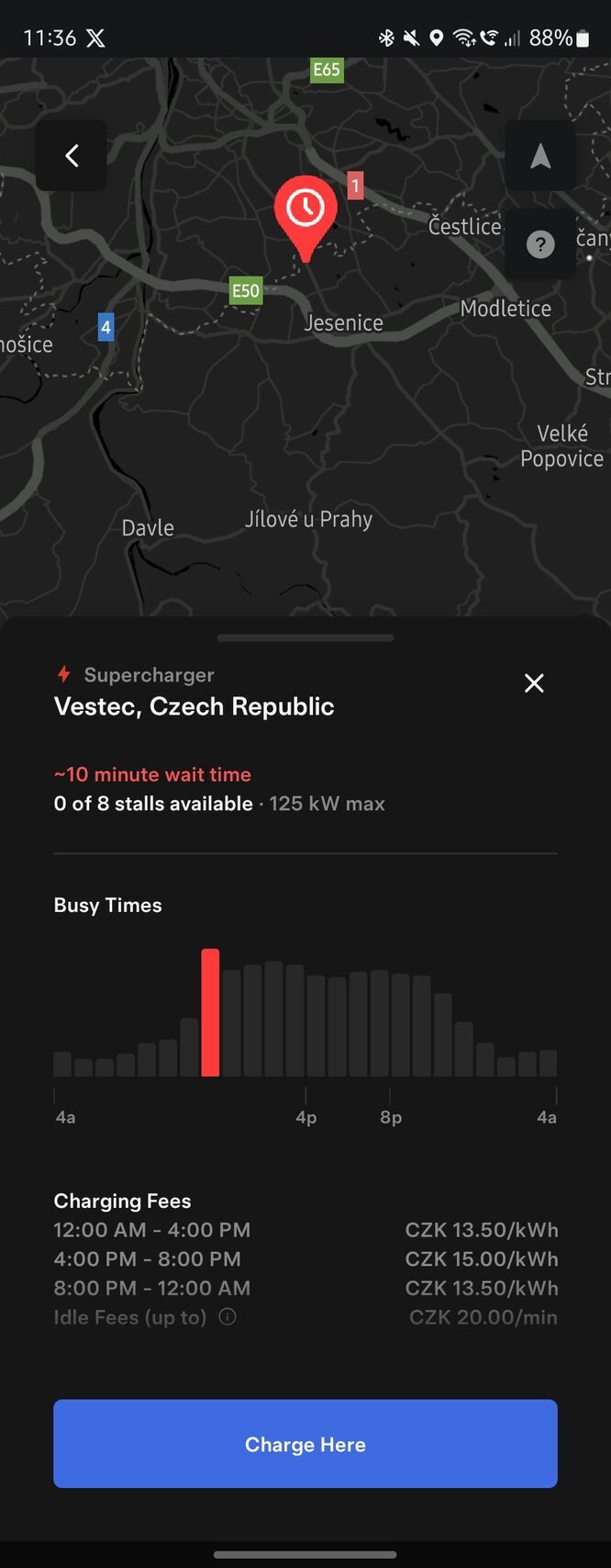 Tesla aplikace pro nabíjení