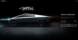 Tesla Cybertruck v konfigurátoru značky