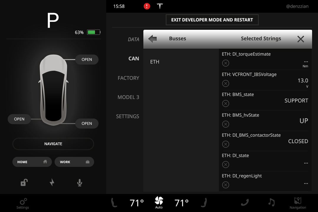 Tesla Model 3 infotainment