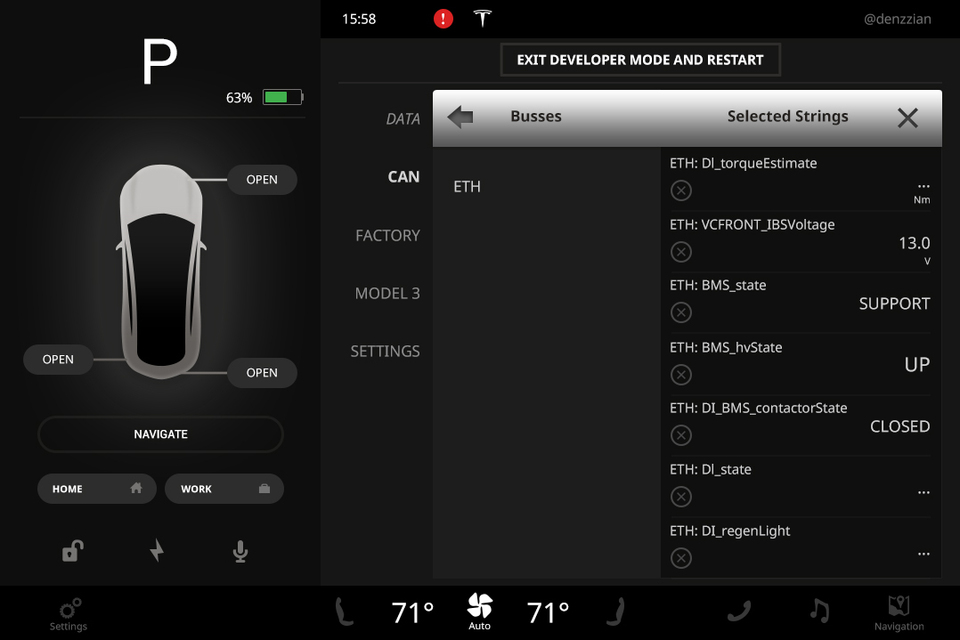 Tesla Model 3 infotainment