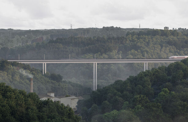 Vizualizace mostu přes Oslavu