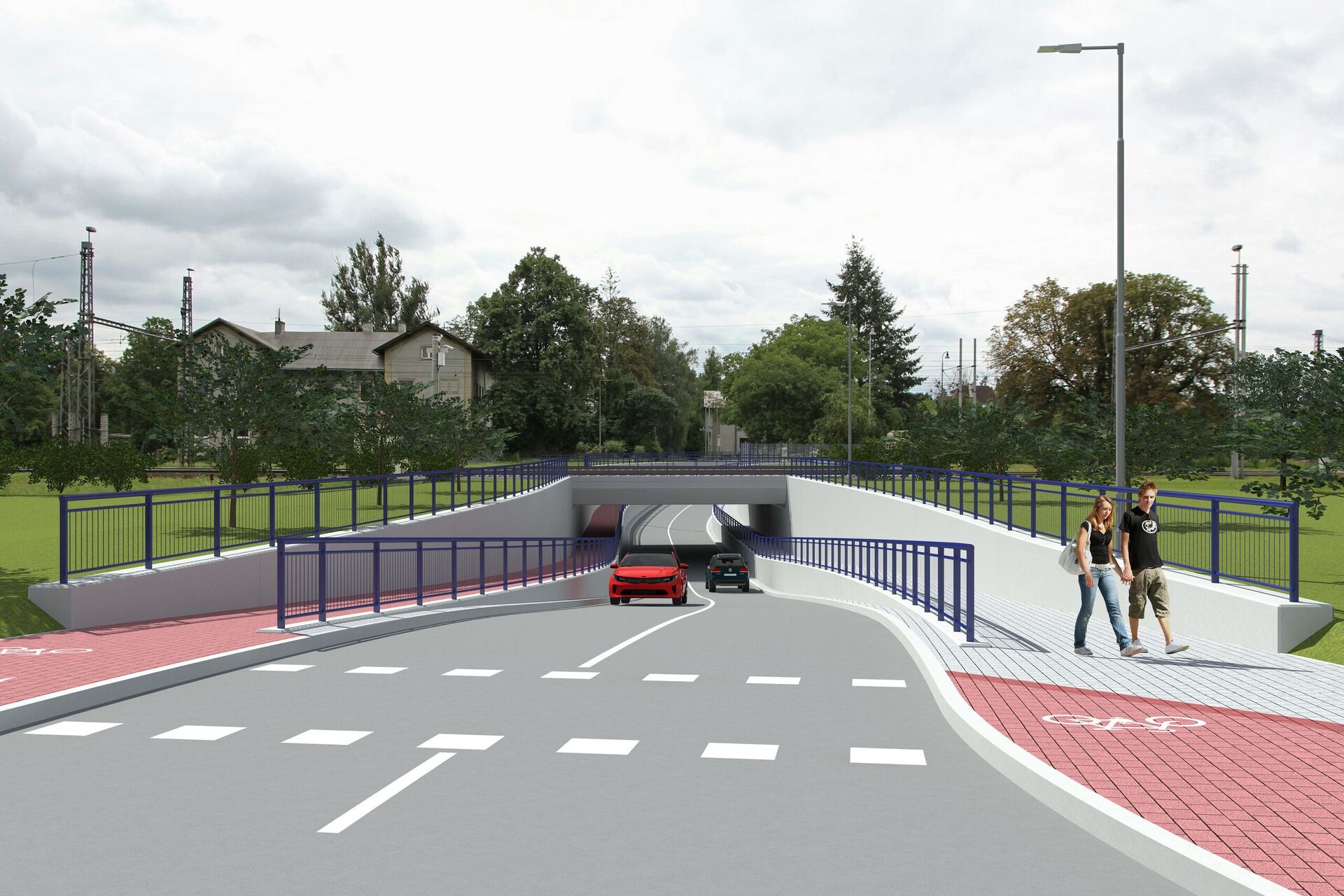 Vizualizace nového podjezdu pod nádražím Studénka