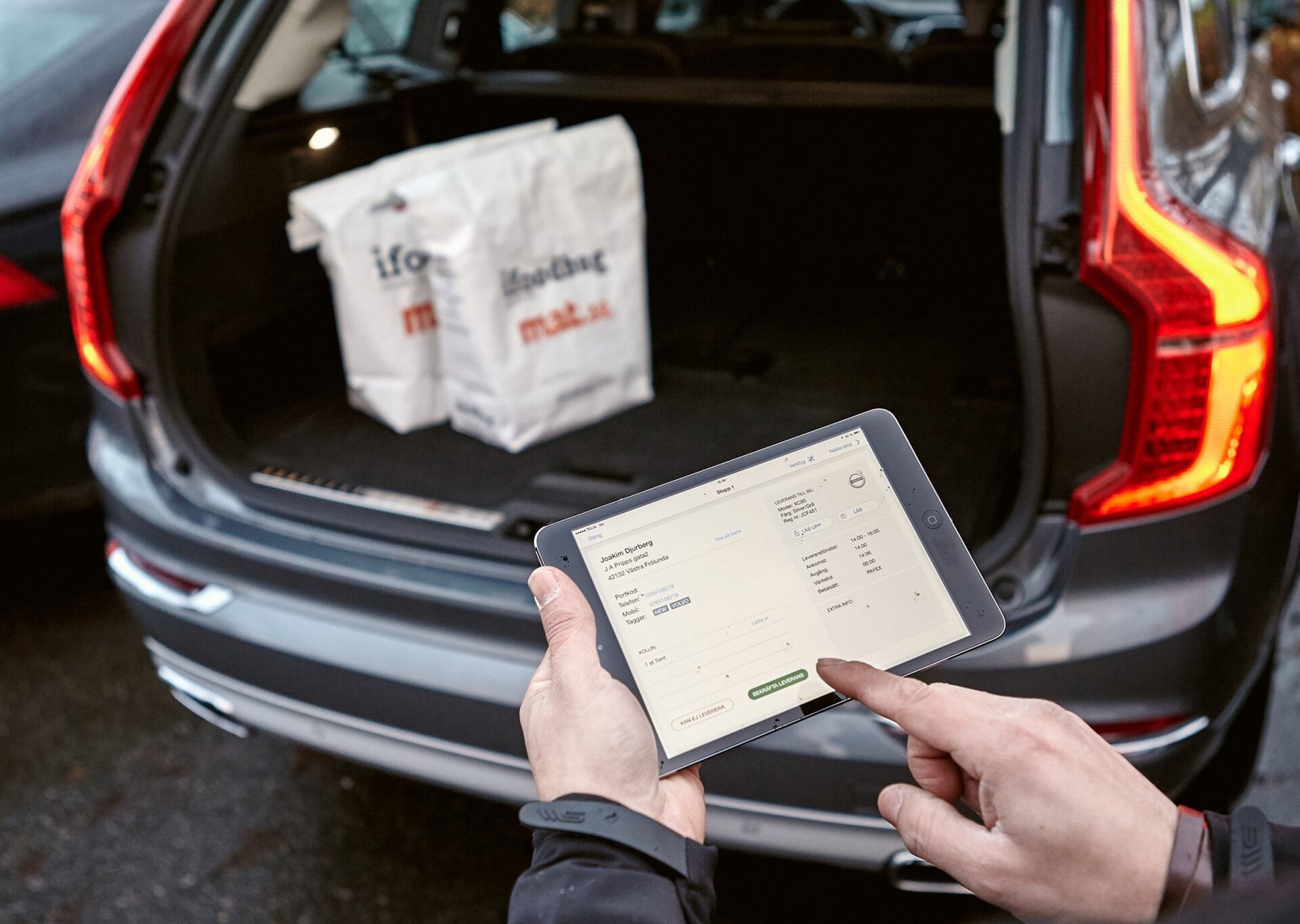 Volvo doručování balíků