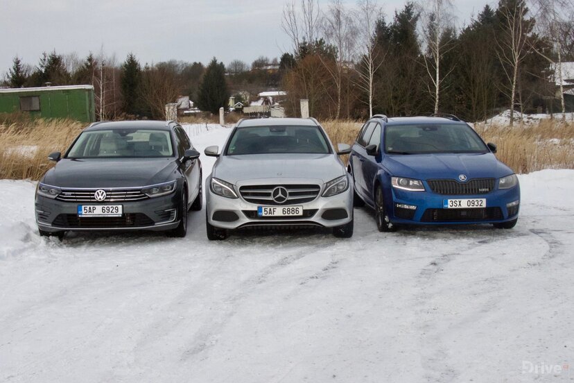 VW Passat GTE, Mercedes C 350 e a Škoda Octavia RS TDI