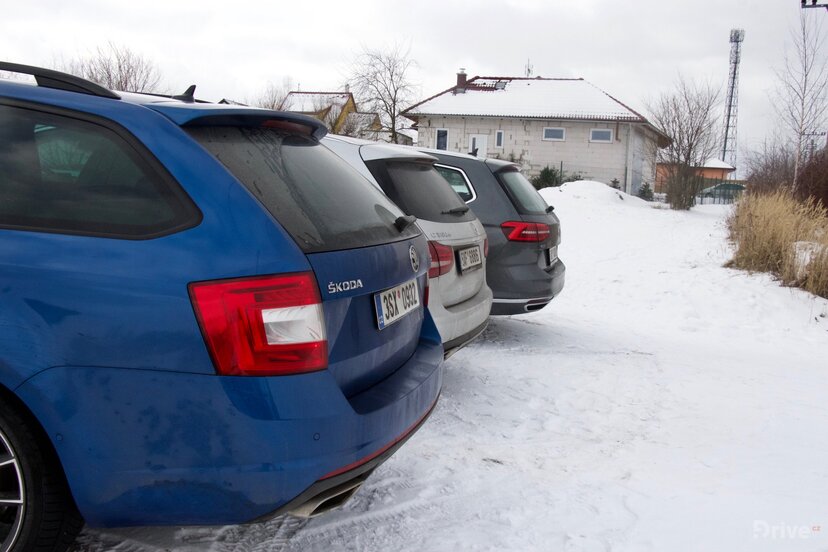 VW Passat GTE, Mercedes C 350 e a Škoda Octavia RS TDI