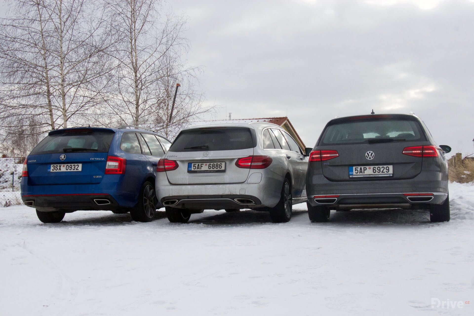 VW Passat GTE, Mercedes C 350 e a Škoda Octavia RS TDI