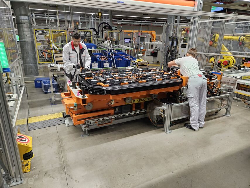 Výroba baterie Audi Q8 e-tron v Bruselu