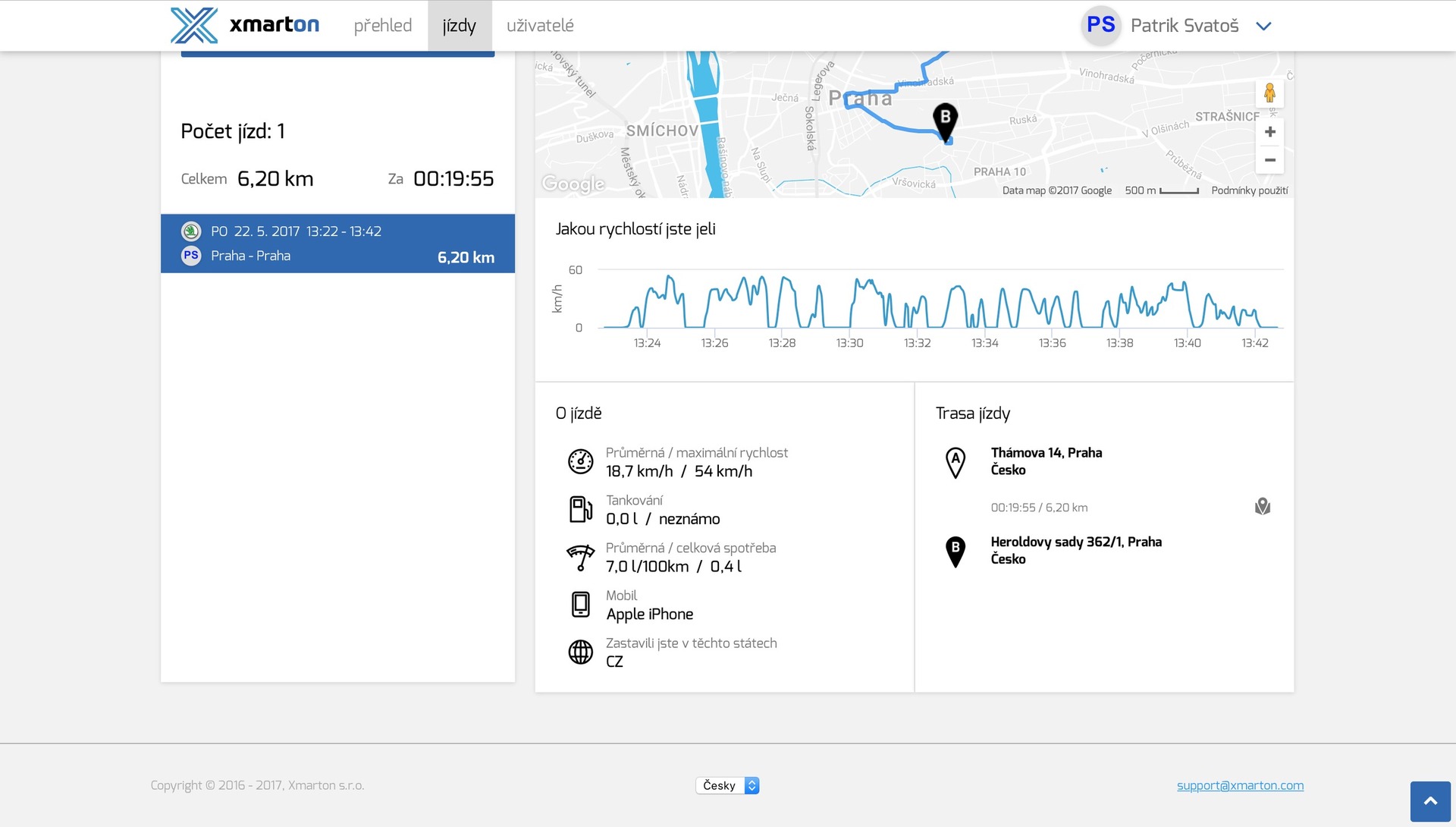 xmarton webové rozhraní