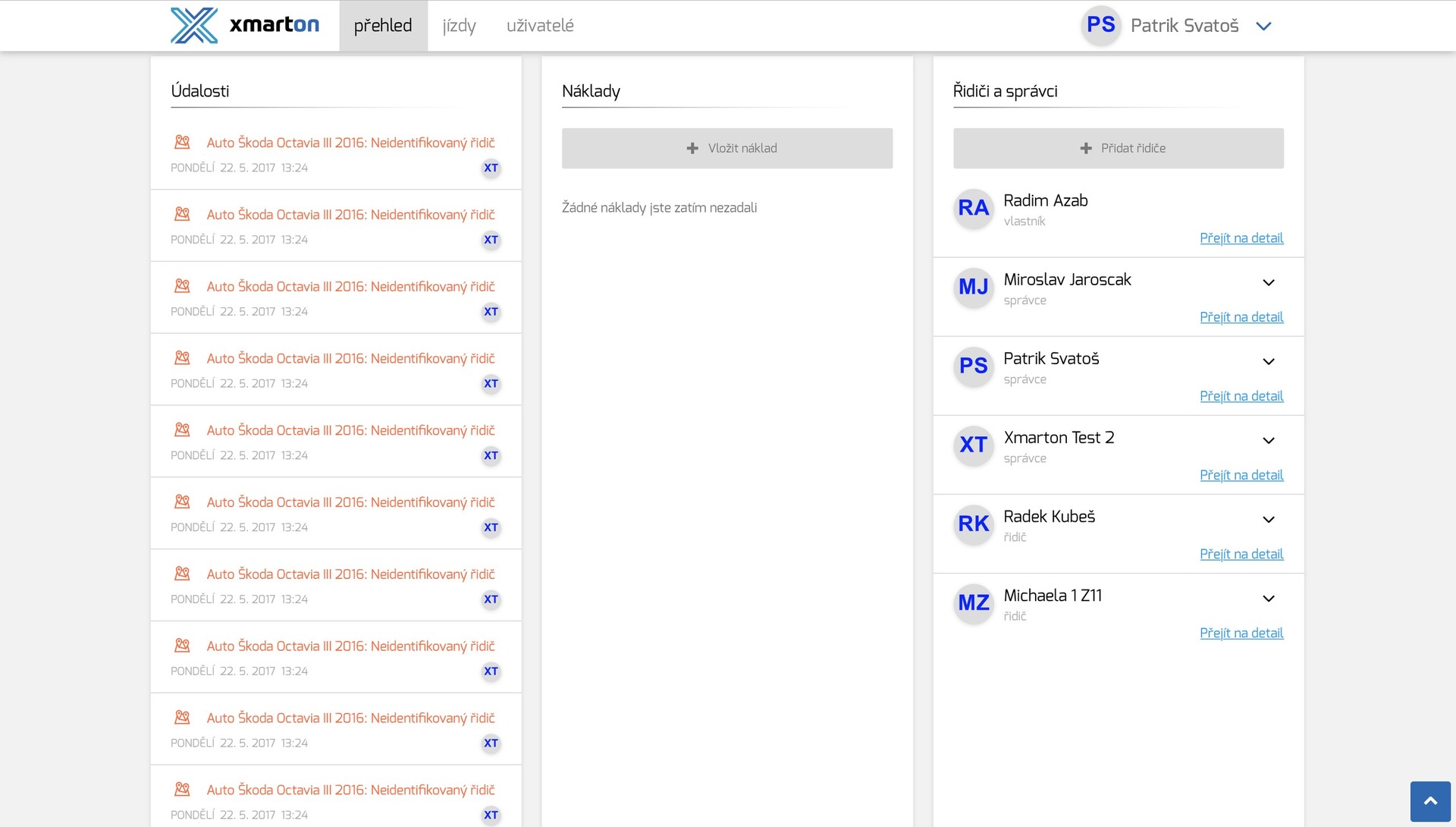 xmarton webové rozhraní