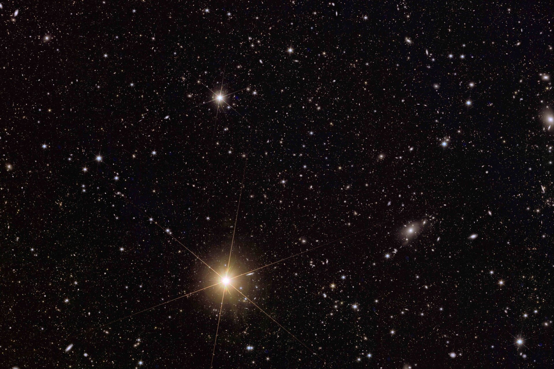 Abell 2764 a jasná hvězda