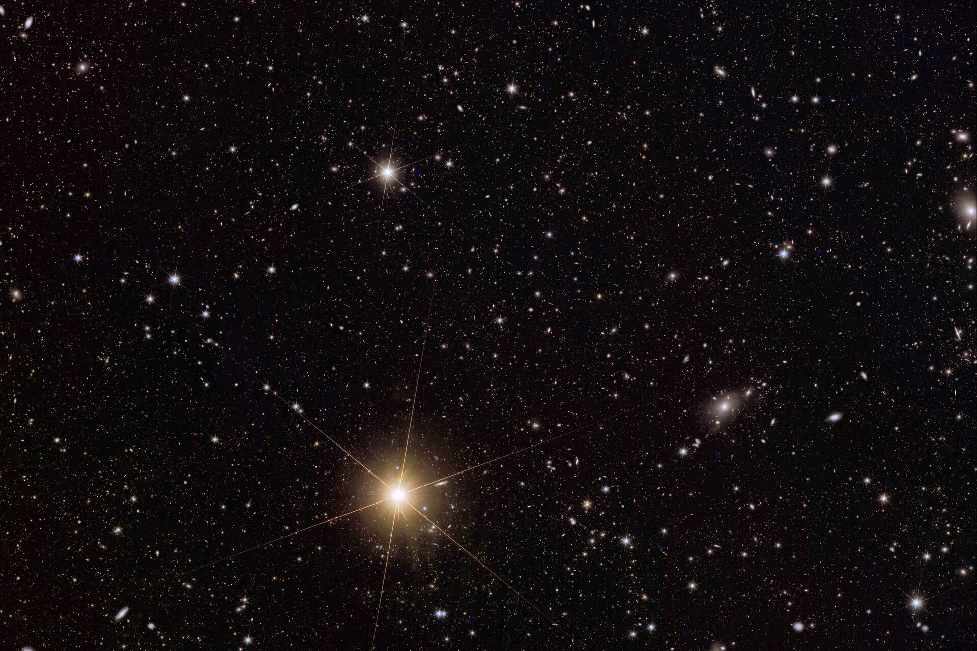 Abell 2764 a jasná hvězda