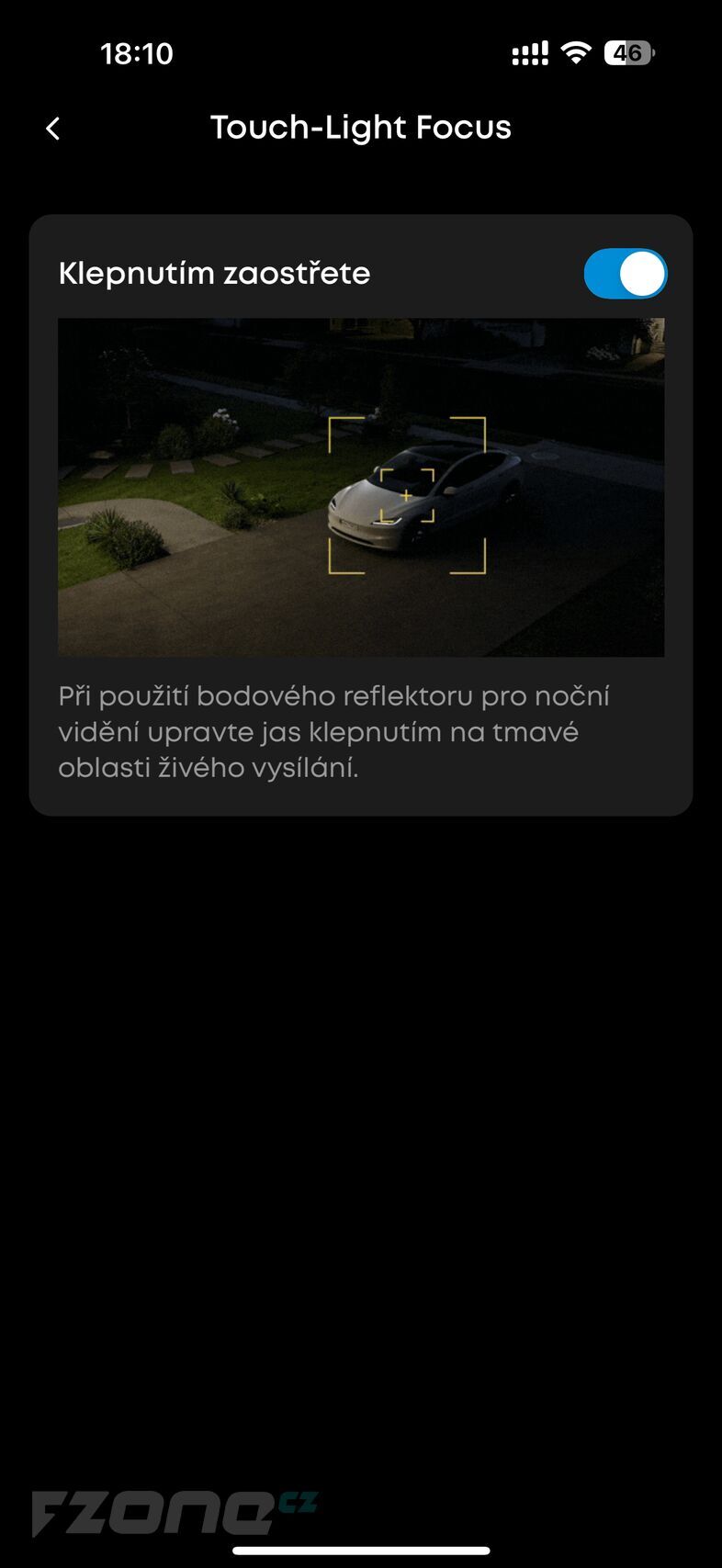 Aplikace eufy - nastavení kamer