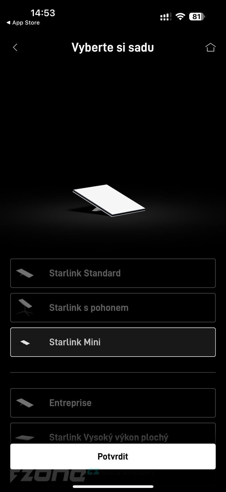 Aplikace Starlink