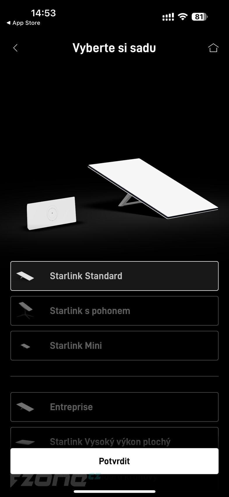 Aplikace Starlink