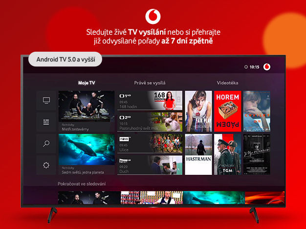 Aplikace Vodafone TV pro Android TV