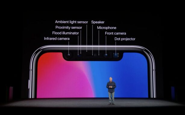 Apple iPhone X Face ID kamerka