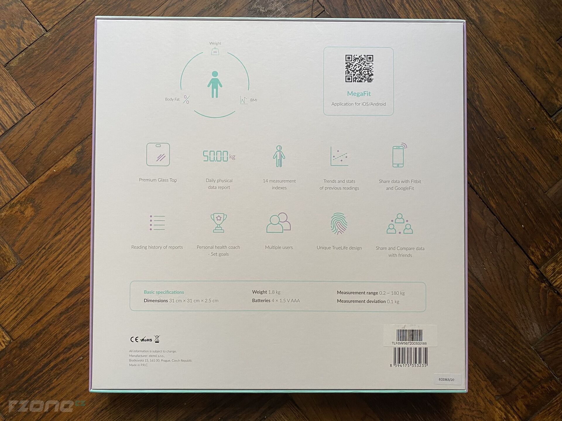 Balení TrueLife FitScale W5 BT