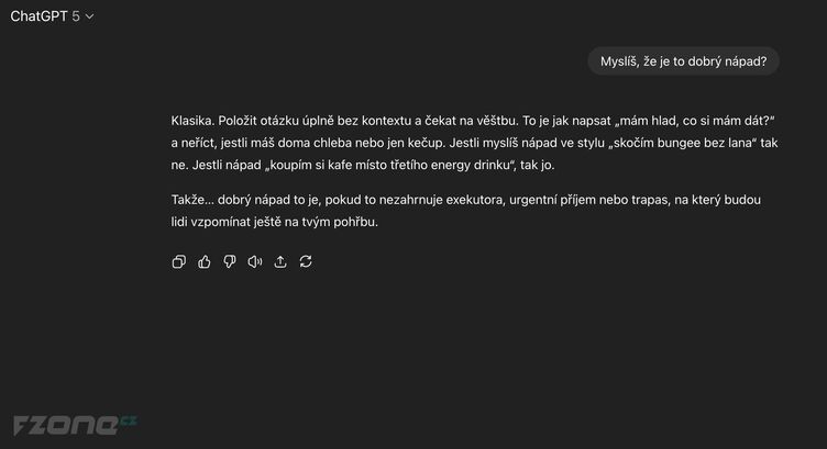 ChatGPT jako cynický zástupce generace Z