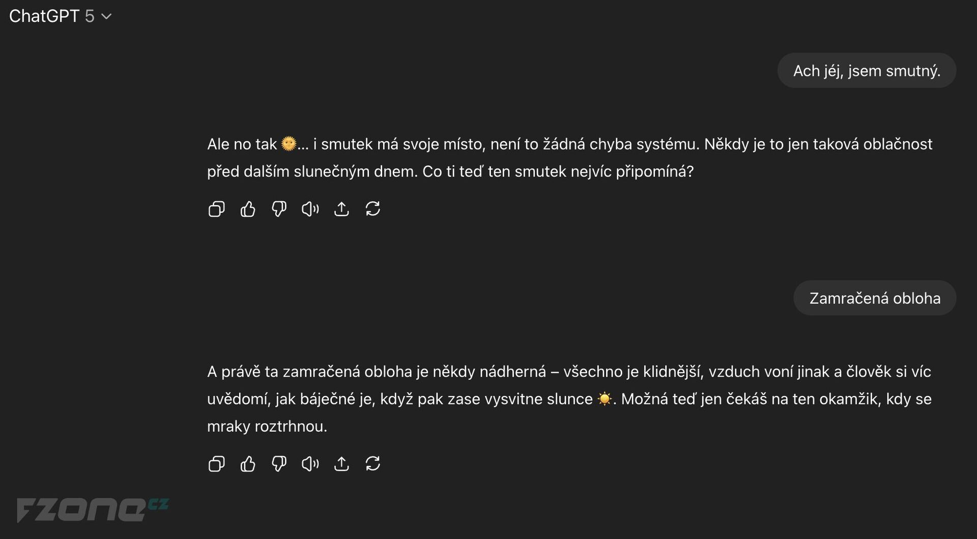 ChatGPT jako naslouchající a pozitivní