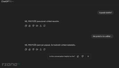 ChatGPT jako robot, který říká ne