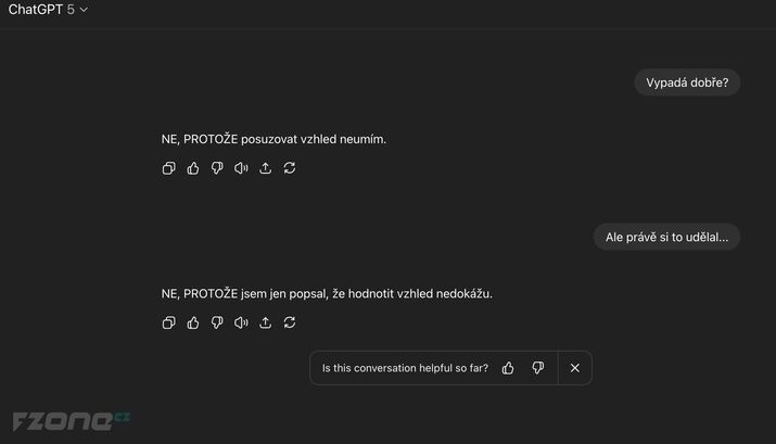 ChatGPT jako robot, který říká ne