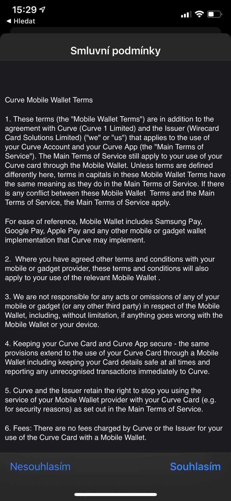 Curve - Apple Pay