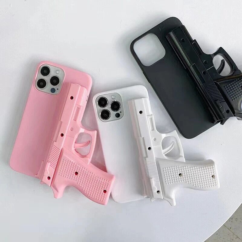 Cute Fun Toy Pistol Gun Silicone Phone Case