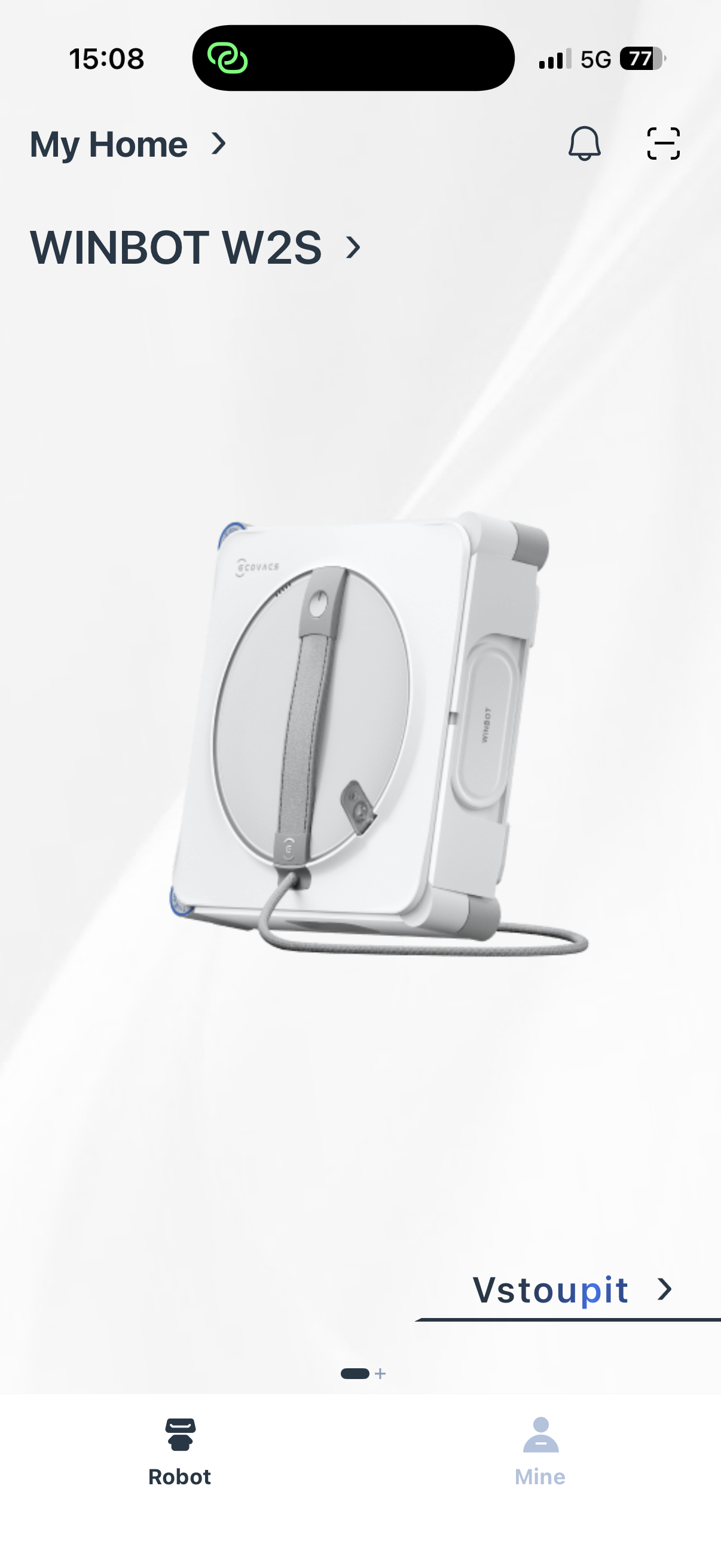 Ecovac Winbot W2S mobilní aplikace