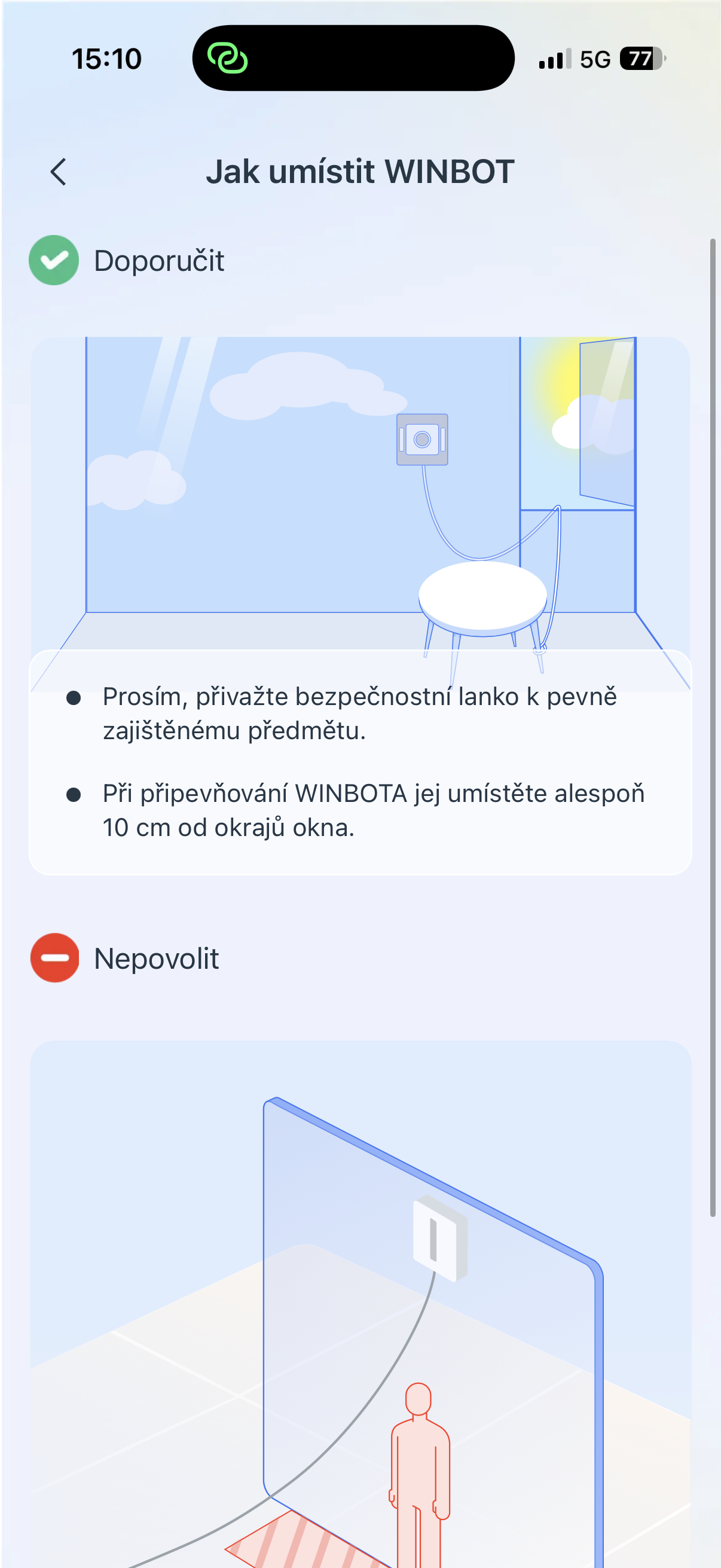 Ecovac Winbot W2S mobilní aplikace