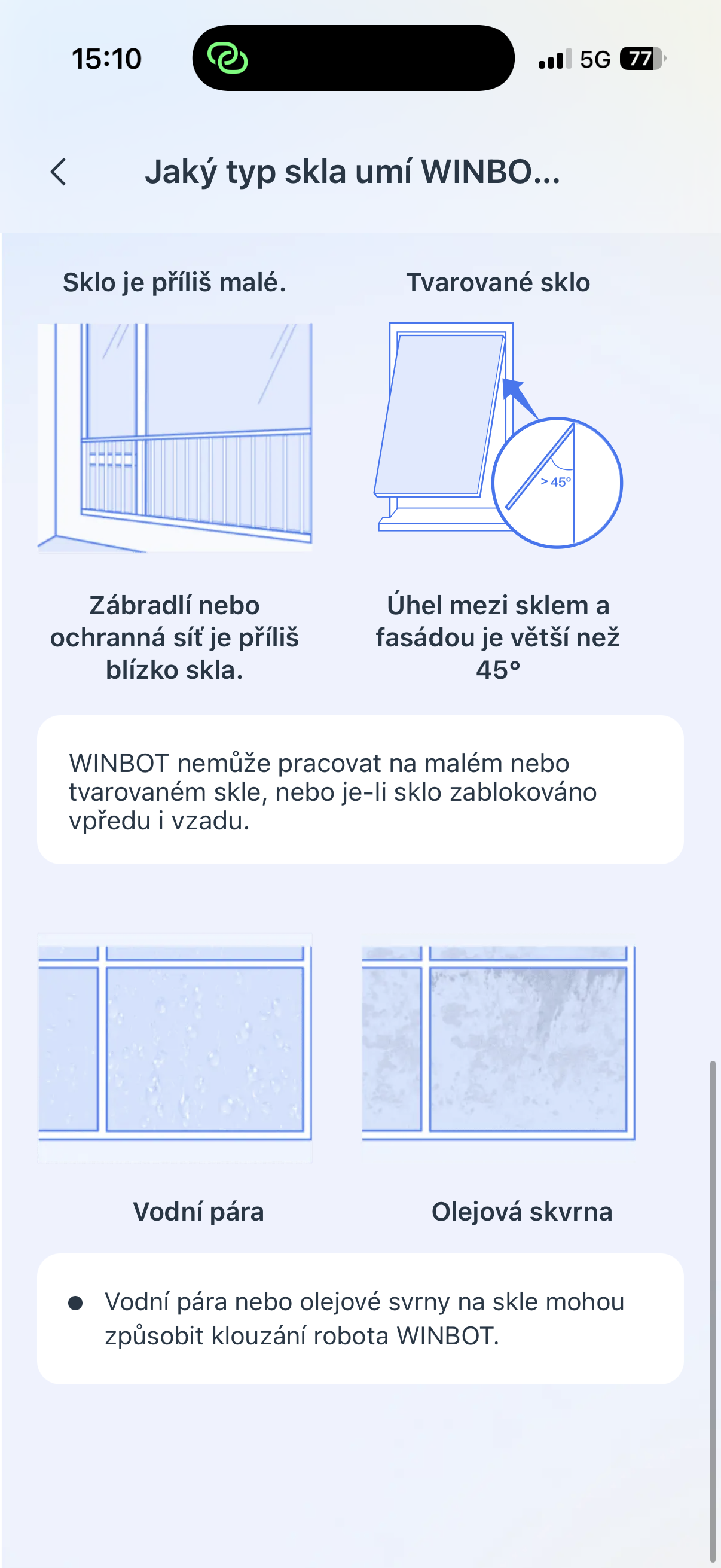 Ecovac Winbot W2S mobilní aplikace
