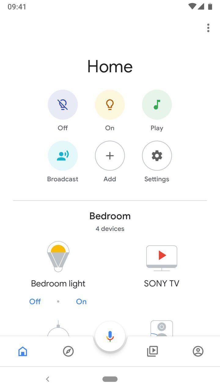Google Home aplikace