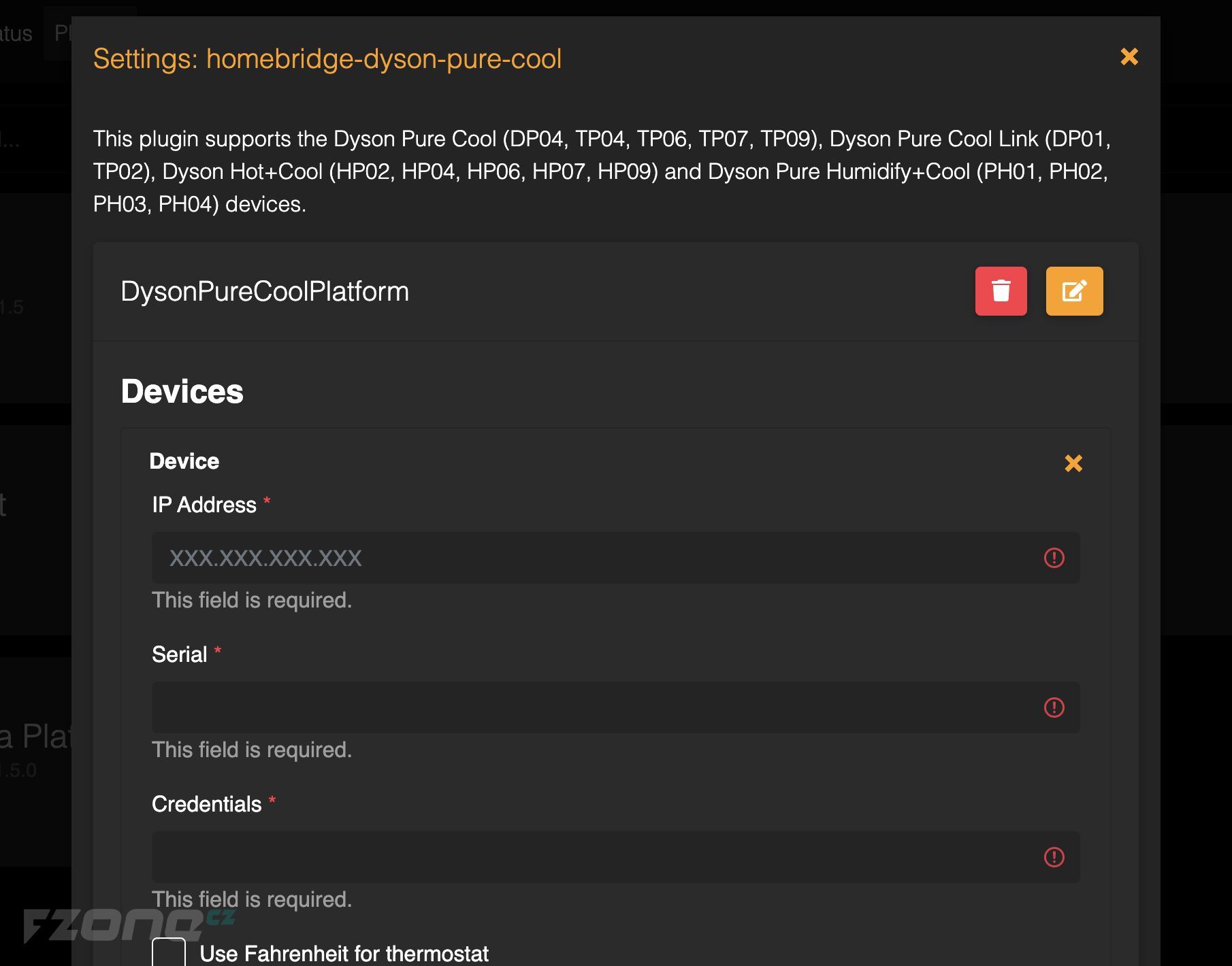 Homebridge - Dyson