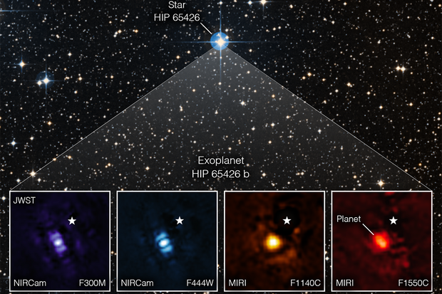 Webbův teleskop pořídil svůj první snímek exoplanety