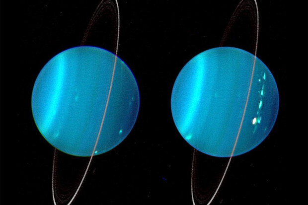 Proč má Uran oproti jiným planetám tak velký sklon? Možná za to může jeho měsíc