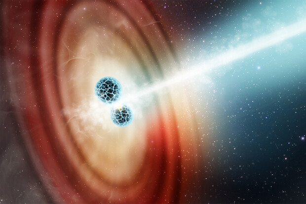 Hubbleův teleskop zachytil srážku dvou neutronových hvězd
