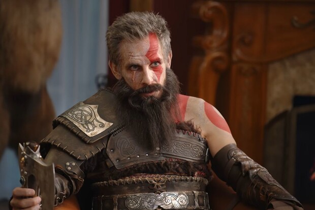 V traileru na videohru God of War Ragnarök se objevil Ben Stiller a John Travolta