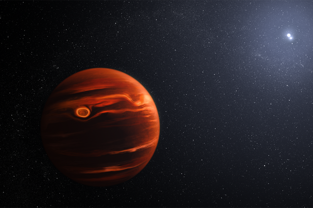Webbův teleskop sleduje exoplanetu obíhající kolem dvou hvězd
