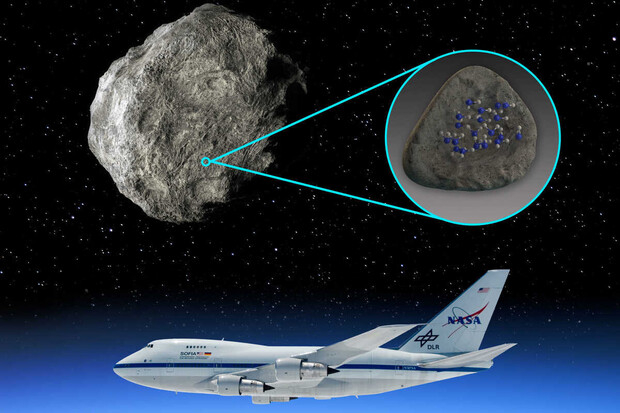 Vědci poprvé objevili molekuly vody na povrchu asteroidu