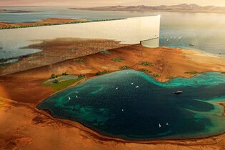 Fantastické plány na výstavbu města budoucnosti pohltí písek