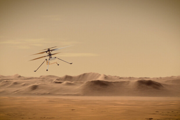 Helikoptéra Ingenuity provedla svůj 24. let na Marsu