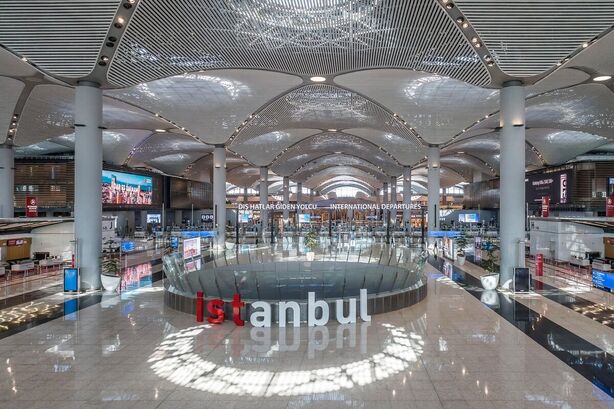 Istanbulské letiště - odletová hala