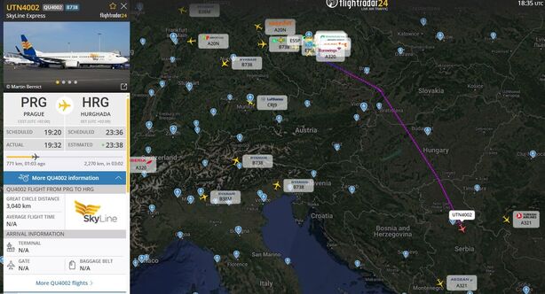 SkyLine Express na lince do Egypta