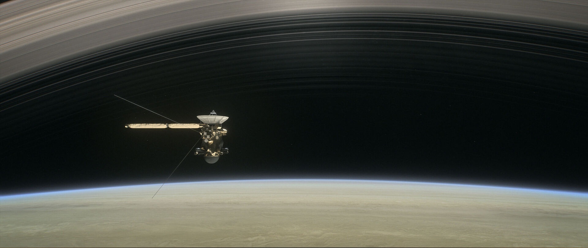 Vesmír - sonda Cassini nad Saturnem