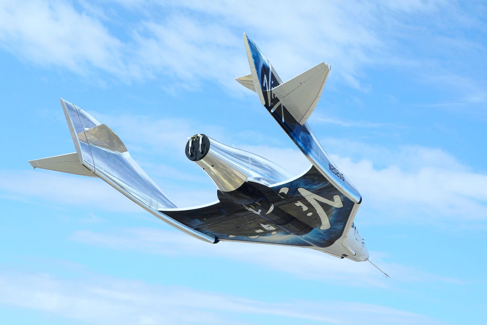 Vesmírná loď SpaceShipTwo VSS Unity společnosti Virgin Galactic