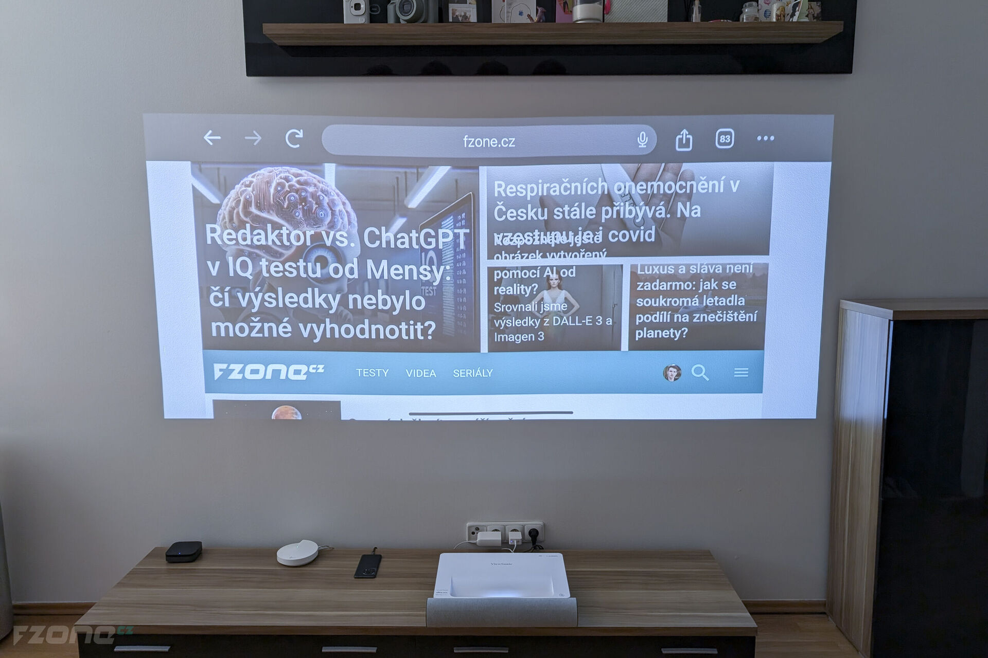 Zrcadlení obsahu na ViewSonic skrze AirPlay